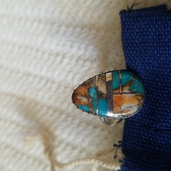 Sterling & Turquoise Ring - Picture 6 of 10